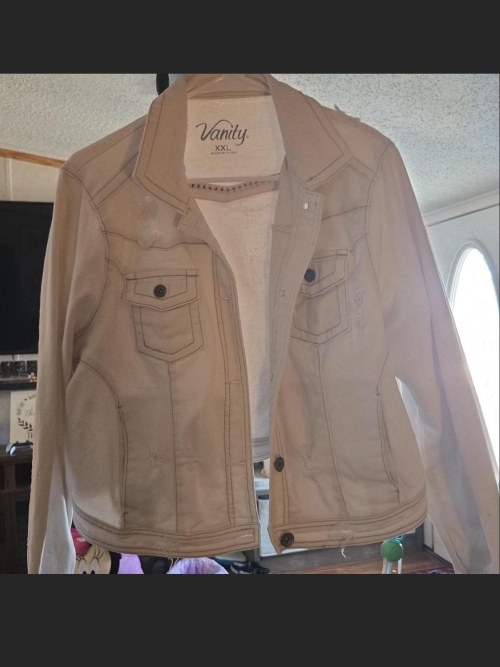 Vanity Light White Jean Jacket XX-Large